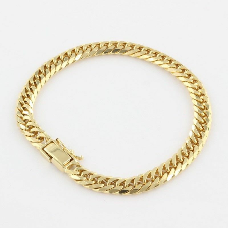 喜平 ブレスレット K18 6面 ダブル 18cm 20g 造幣局検定刻印付き