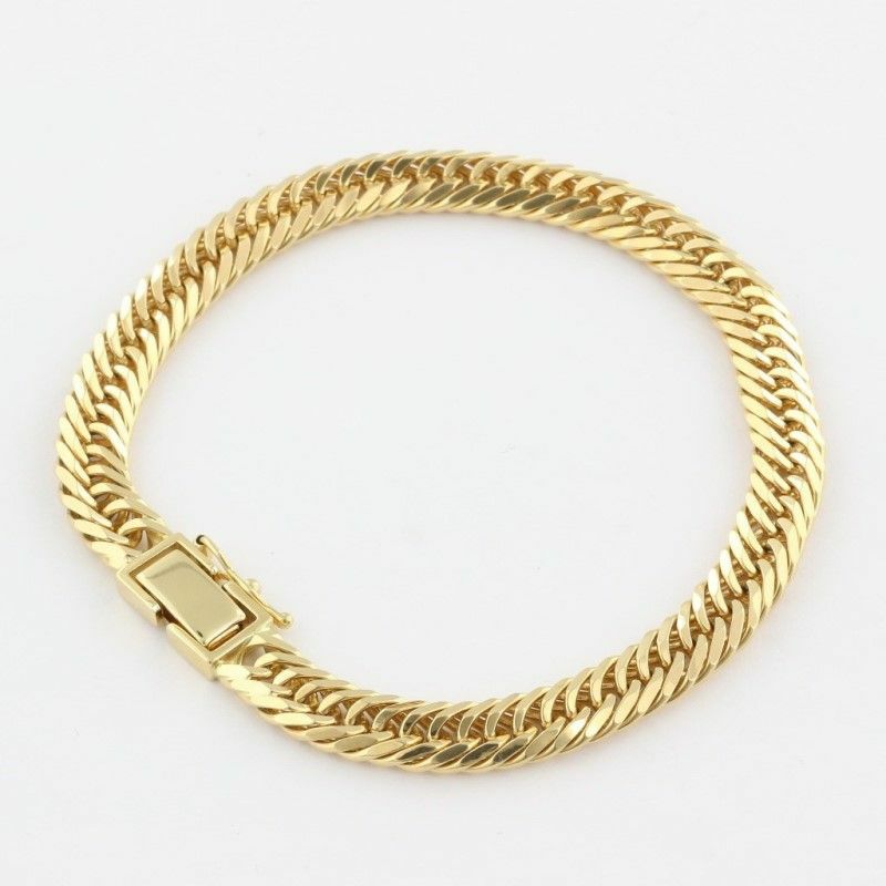 喜平 ブレスレット K18 8面 トリプル 18cm 20g 造幣局検定刻印付き