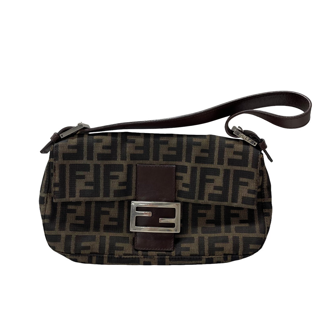 フェンディ Fendi ズッカ柄 マンマバゲット 帆布 茶色 26424