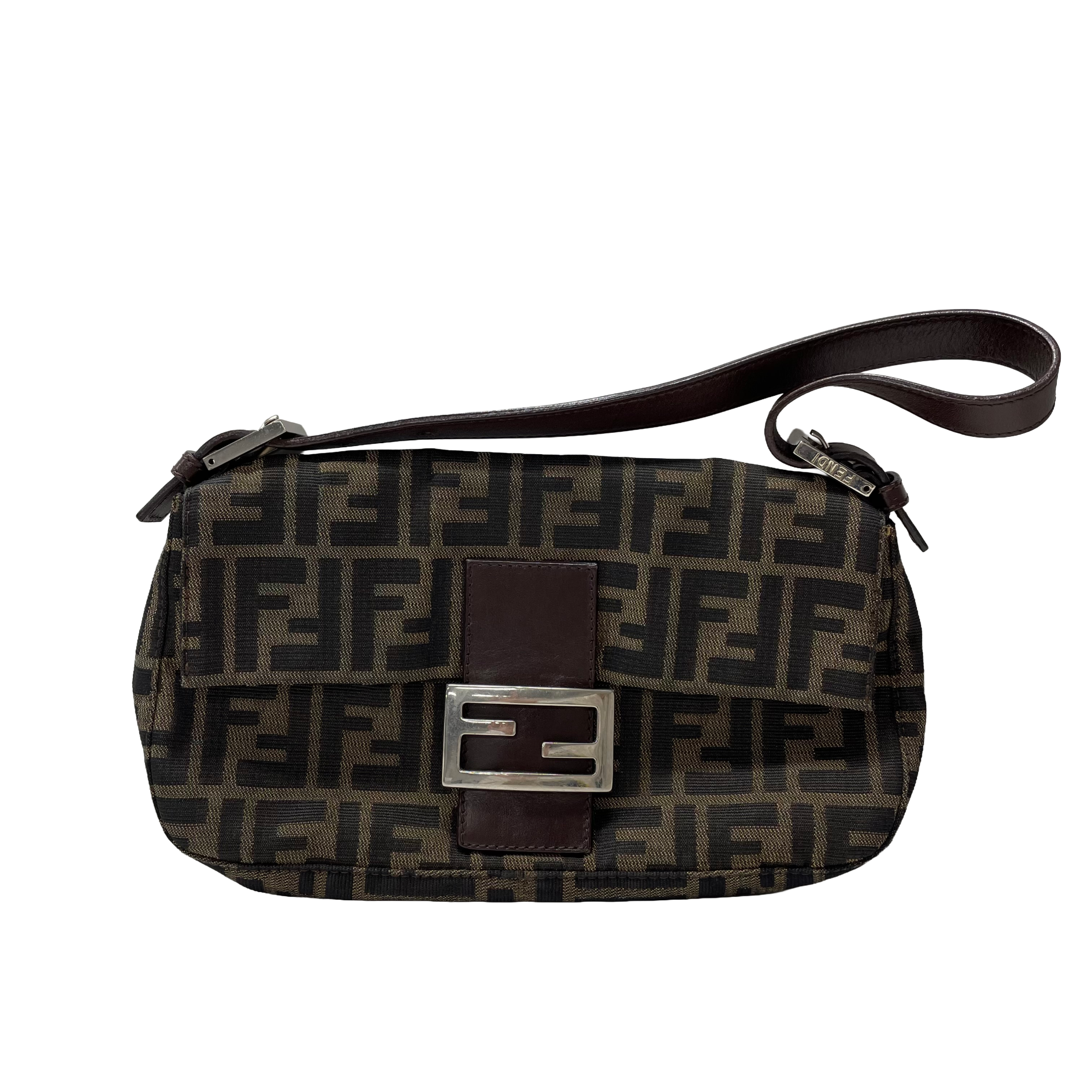 フェンディ Fendi ズッカ柄 マンマバゲット 帆布 茶色 26424