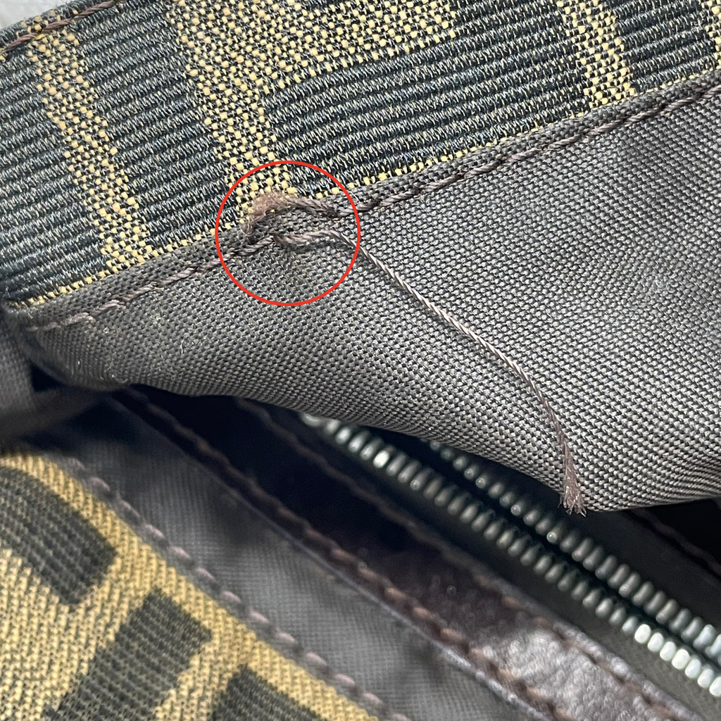 フェンディ Fendi ズッカ柄 マンマバゲット 帆布 茶色 26424