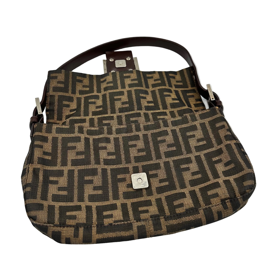 フェンディ Fendi ズッカ柄 マンマバゲット 帆布 茶色 26424