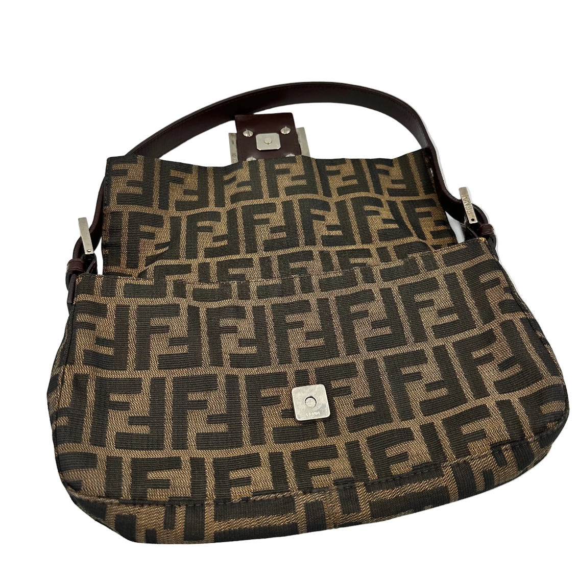 フェンディ Fendi ズッカ柄 マンマバゲット 帆布 茶色 26424