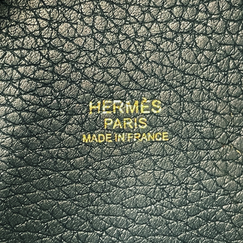 HERMES エルメス ピコタンロックPM トリヨンクレマンス ハンドバッグ レディース ヴェールシプレ ダークグリーン ゴールド金具 Y刻印 中古