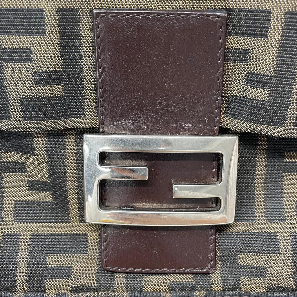 フェンディ Fendi ズッカ柄 マンマバゲット 帆布 茶色 26424