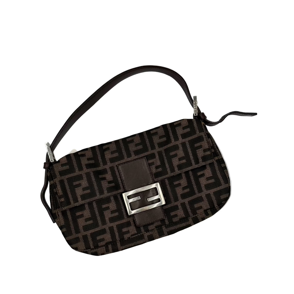フェンディ Fendi ズッカ柄 マンマバゲット 帆布 茶色 26424