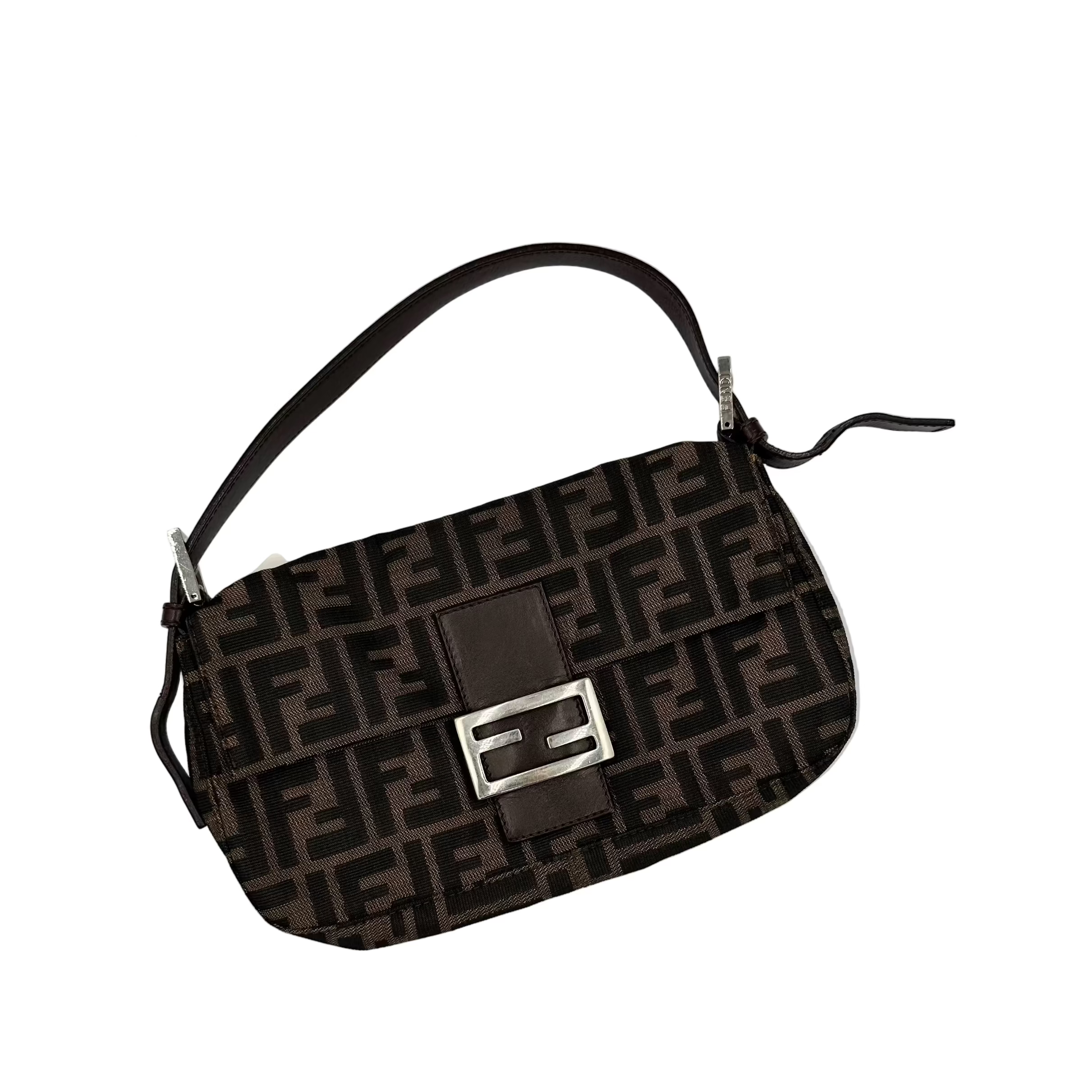フェンディ Fendi ズッカ柄 マンマバゲット 帆布 茶色 26424