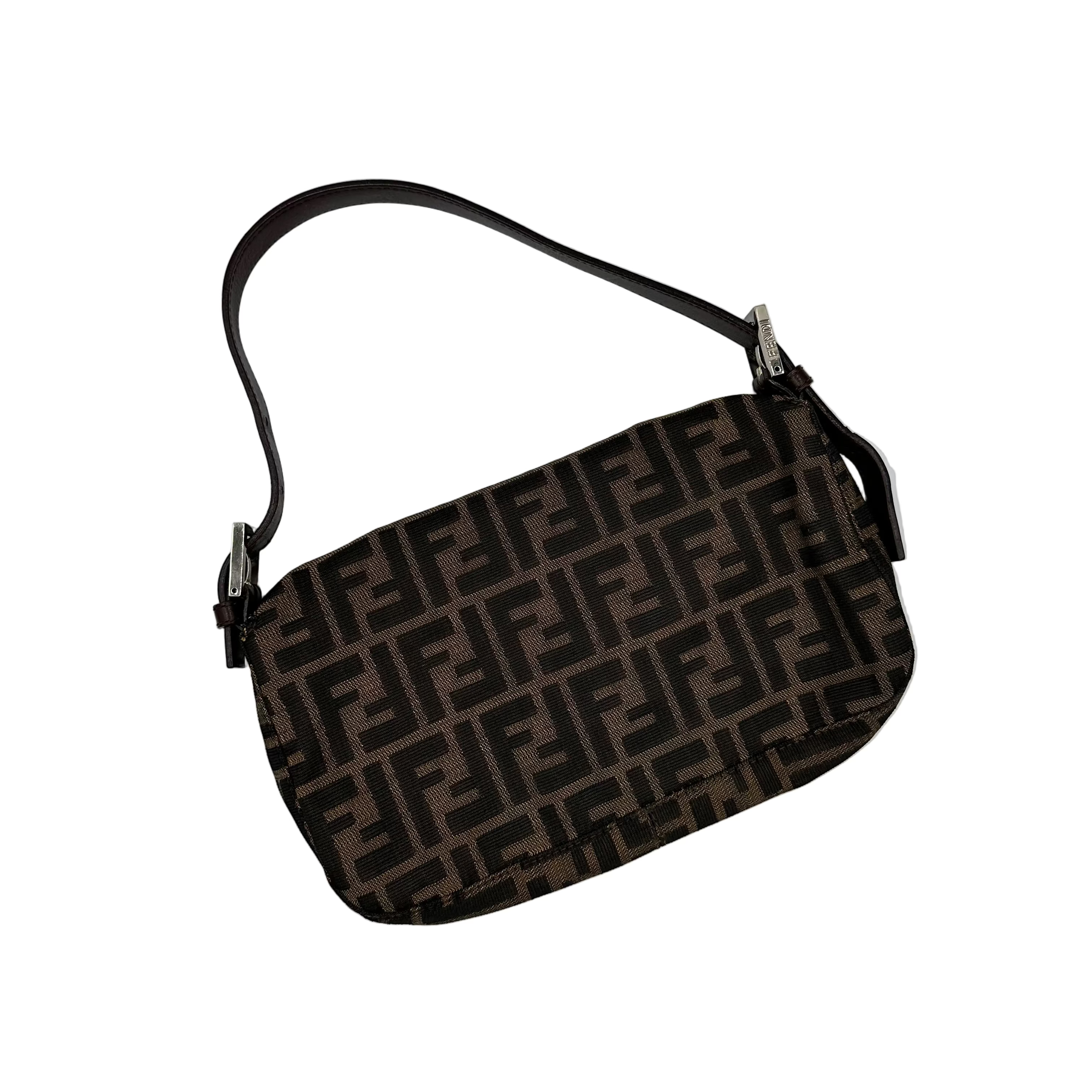 フェンディ Fendi ズッカ柄 マンマバゲット 帆布 茶色 26424