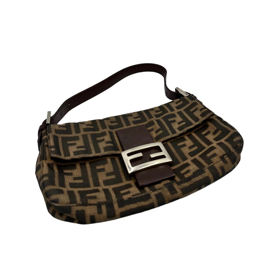 フェンディ Fendi ズッカ柄 マンマバゲット 帆布 茶色 26424