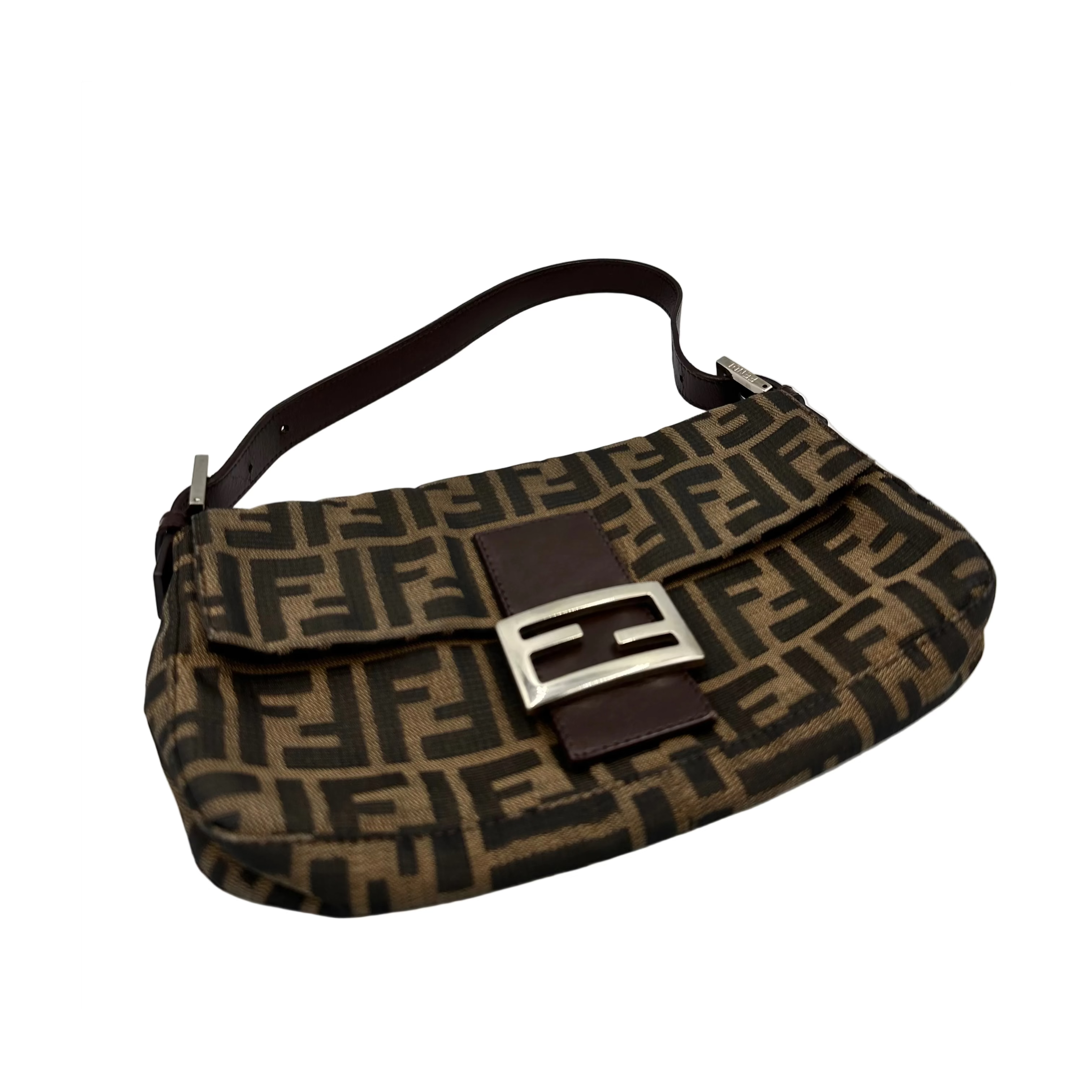 フェンディ Fendi ズッカ柄 マンマバゲット 帆布 茶色 26424