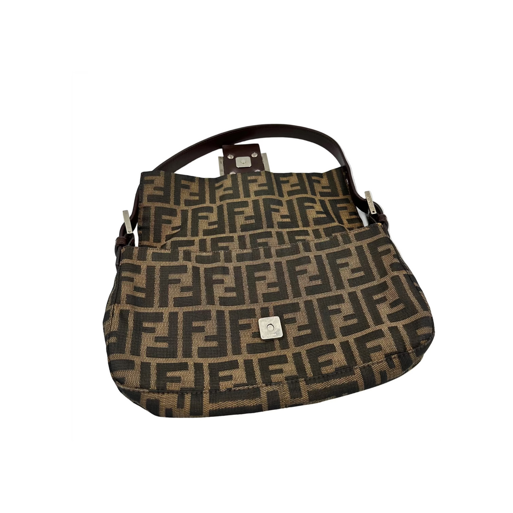 フェンディ Fendi ズッカ柄 マンマバゲット 帆布 茶色 26424