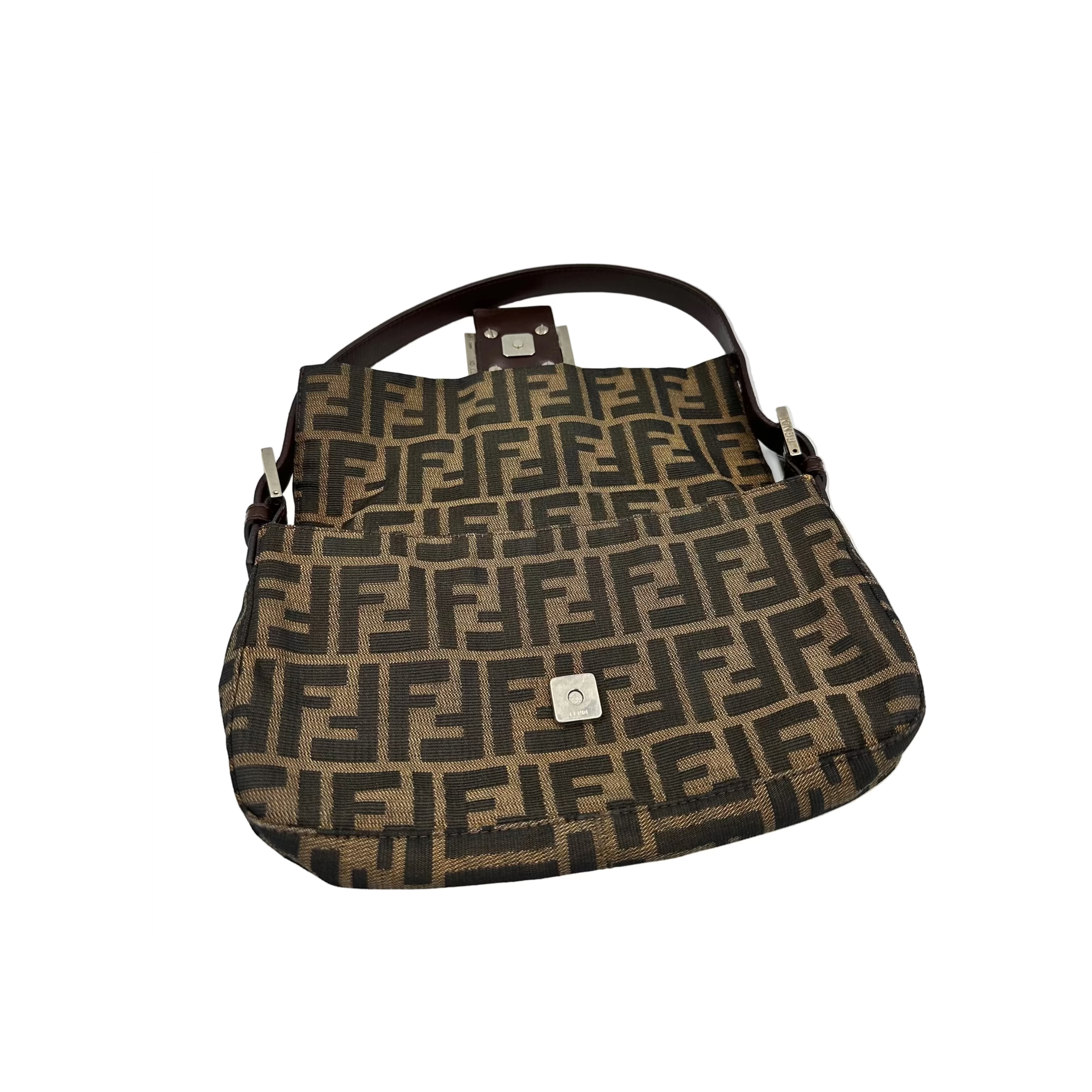 フェンディ Fendi ズッカ柄 マンマバゲット 帆布 茶色 26424