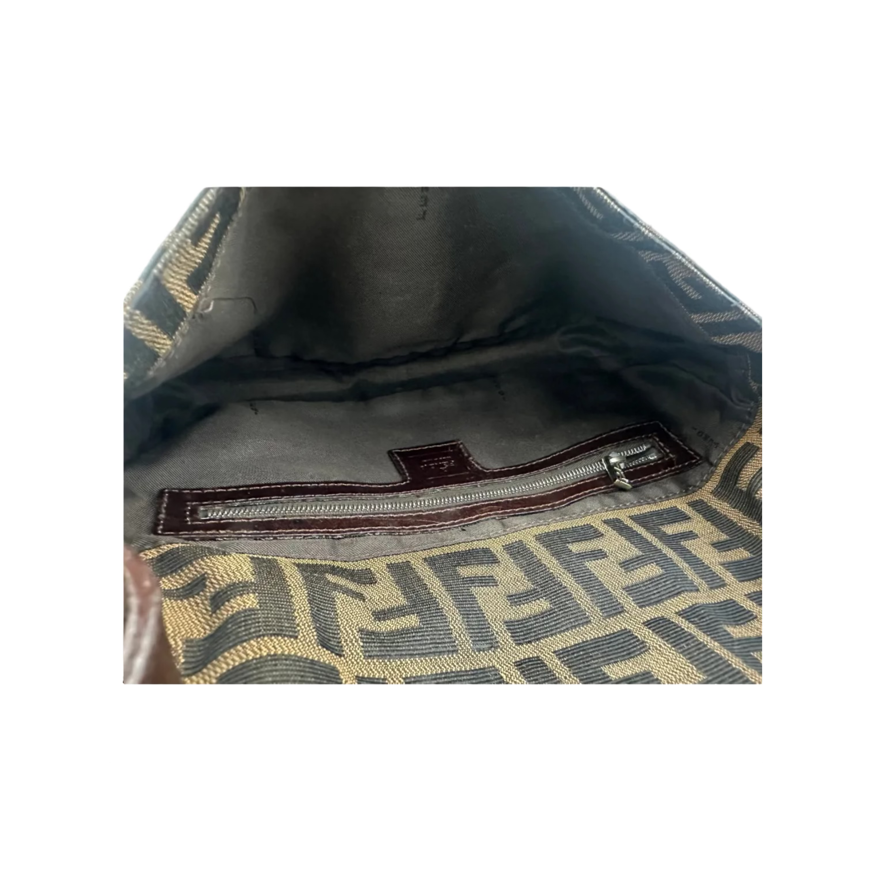 フェンディ Fendi ズッカ柄 マンマバゲット 帆布 茶色 26424