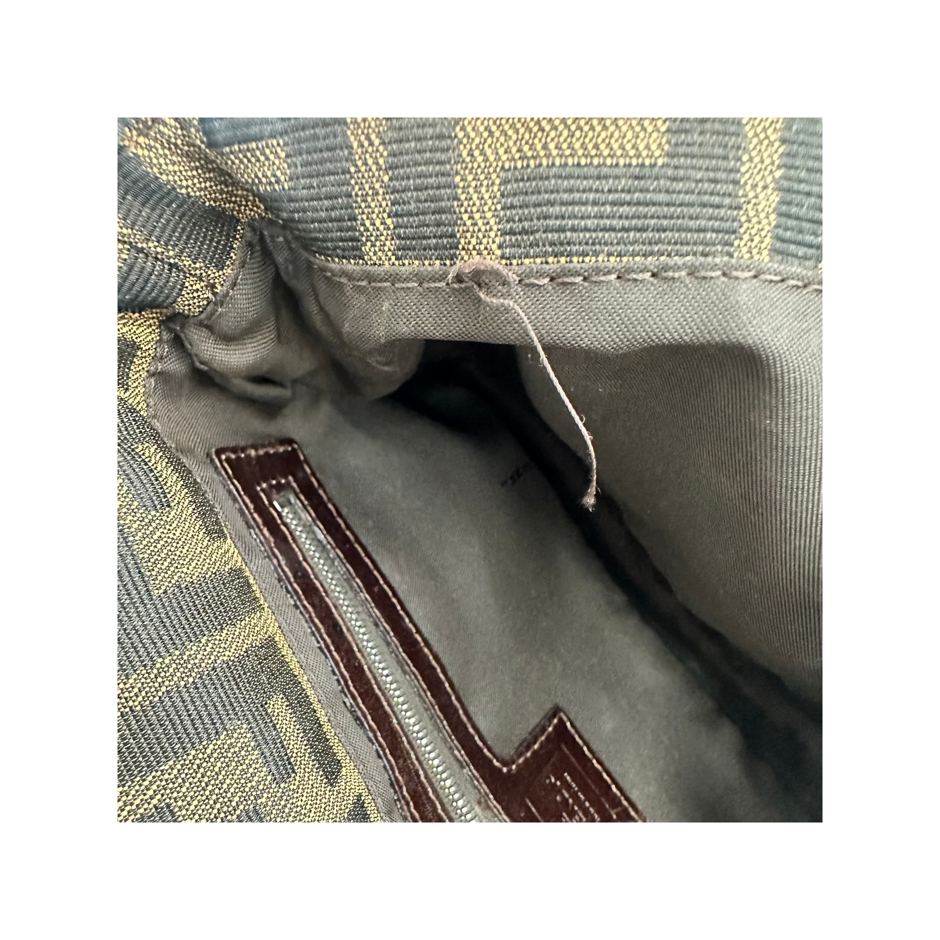 フェンディ Fendi ズッカ柄 マンマバゲット 帆布 茶色 26424