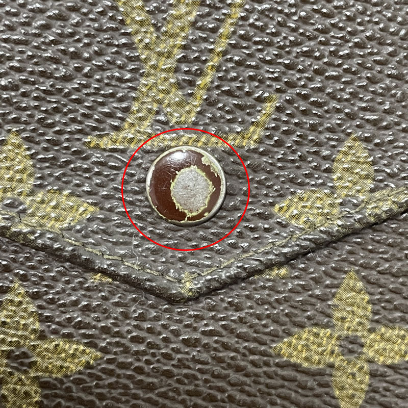 LOUIS VUITTON ルイヴィトン モノグラム ポルトモネビエ 三つ折り財布 57264 レディース 中古