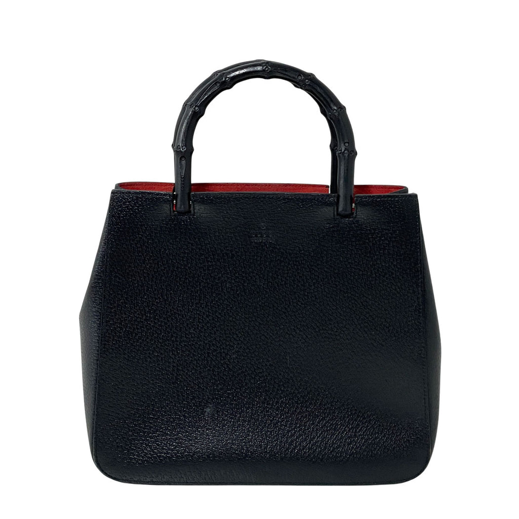 GUCCI /グッチ オールドグッチ バンブー トートバッグ ハンドバッグ レディース レザー レッド 赤 ヴィンテージ 中古
