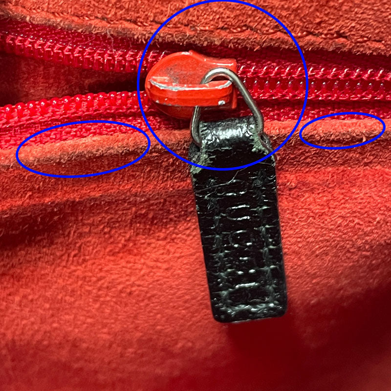 GUCCI /グッチ オールドグッチ バンブー トートバッグ ハンドバッグ レディース レザー レッド 赤 ヴィンテージ 中古