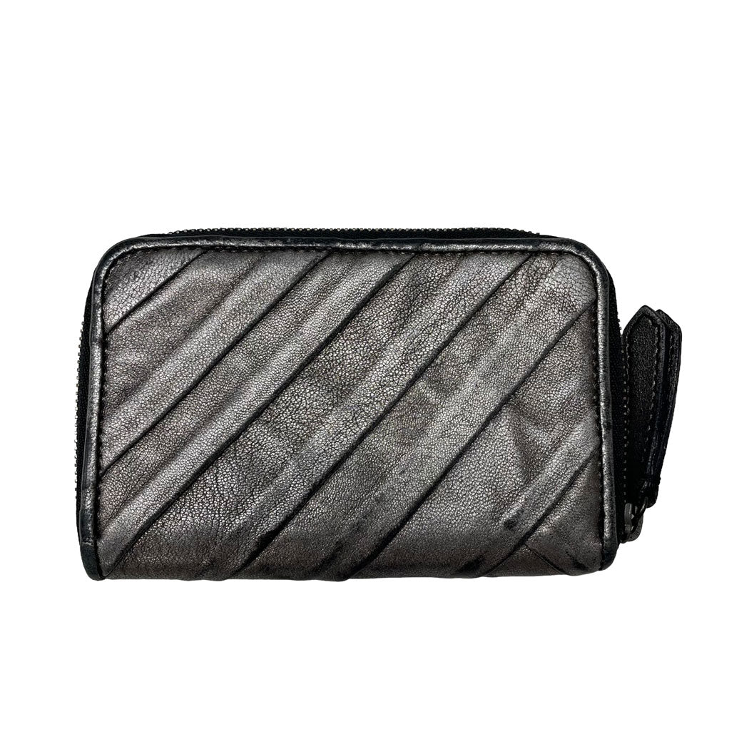 BURBERRY バーバリー コインケース レザー 小銭入れ ミニウォレット コンパクト財布 グレー 中古
