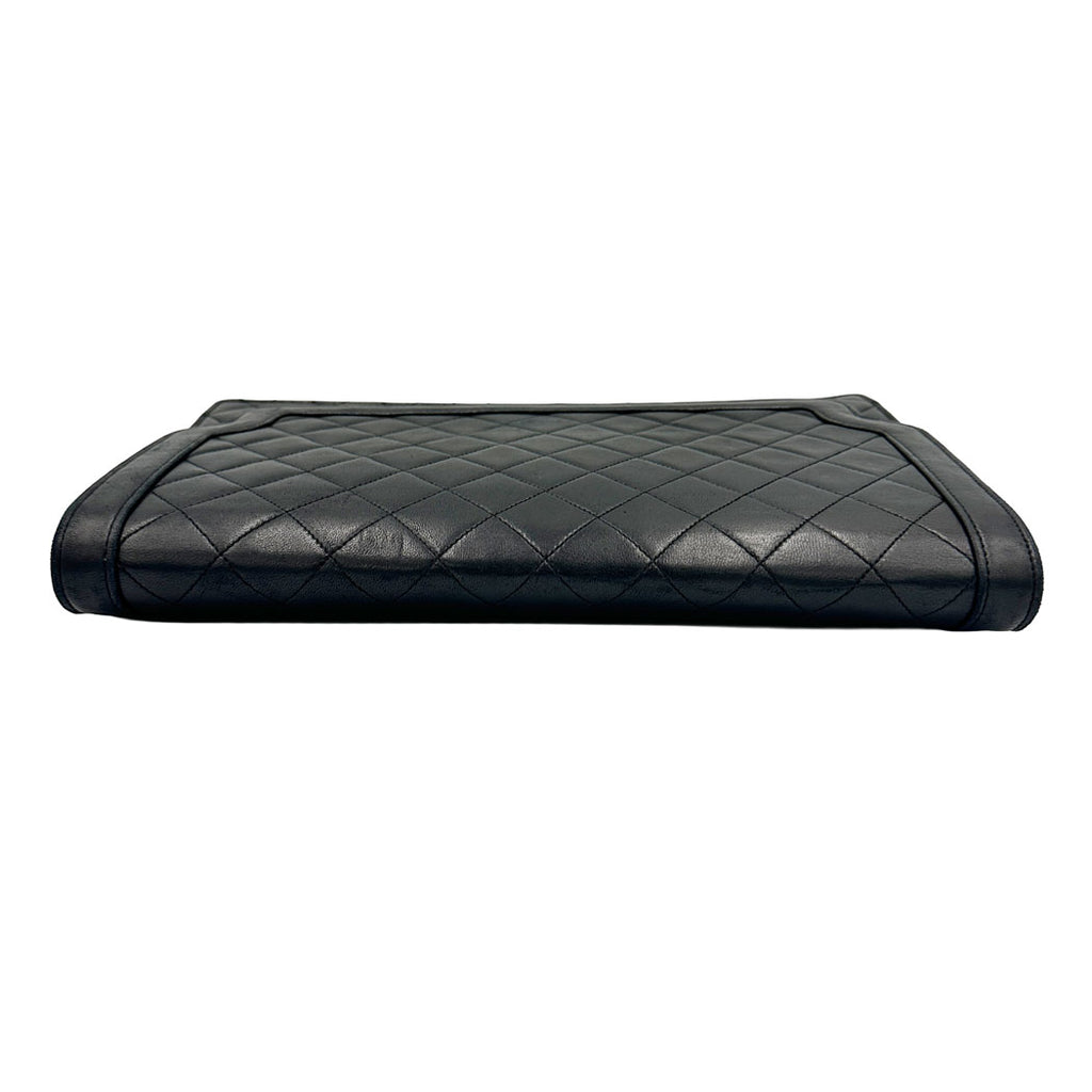 CHANEL シャネル マトラッセ クラッチバッグ ブラック 中古