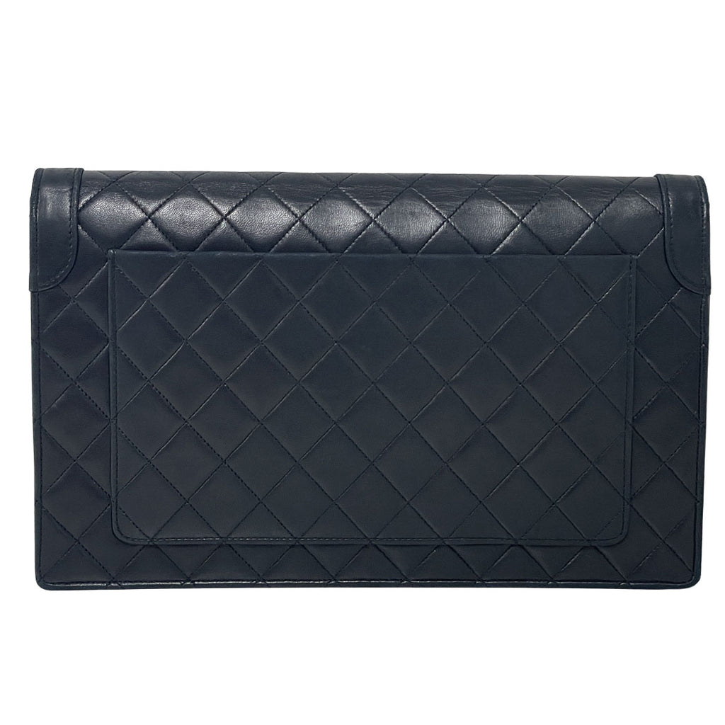 CHANEL シャネル マトラッセ クラッチバッグ ブラック 中古