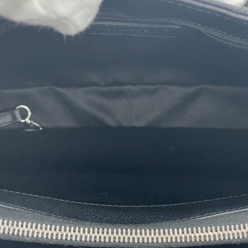 CHANEL シャネル GST チェーントートバッグ キャビアスキン ブラック シルバー金具 A50995 レイーディス 中古