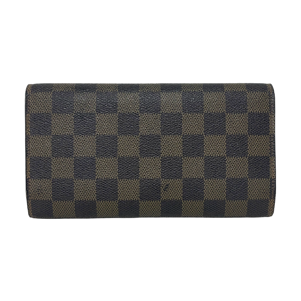 LOUIS VUITTON ルイヴィトン ダミエ エベヌ ポルトフォイユ インターナショナル 三つ折り長財布 N61217 ブラウン ユニセックス 中古