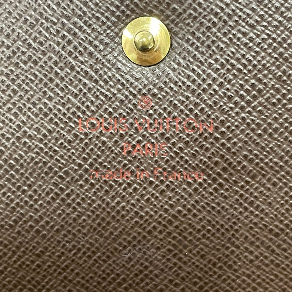 LOUIS VUITTON ルイヴィトン ダミエ エベヌ ポルトフォイユ インターナショナル 三つ折り長財布 N61217 ブラウン ユニセックス 中古