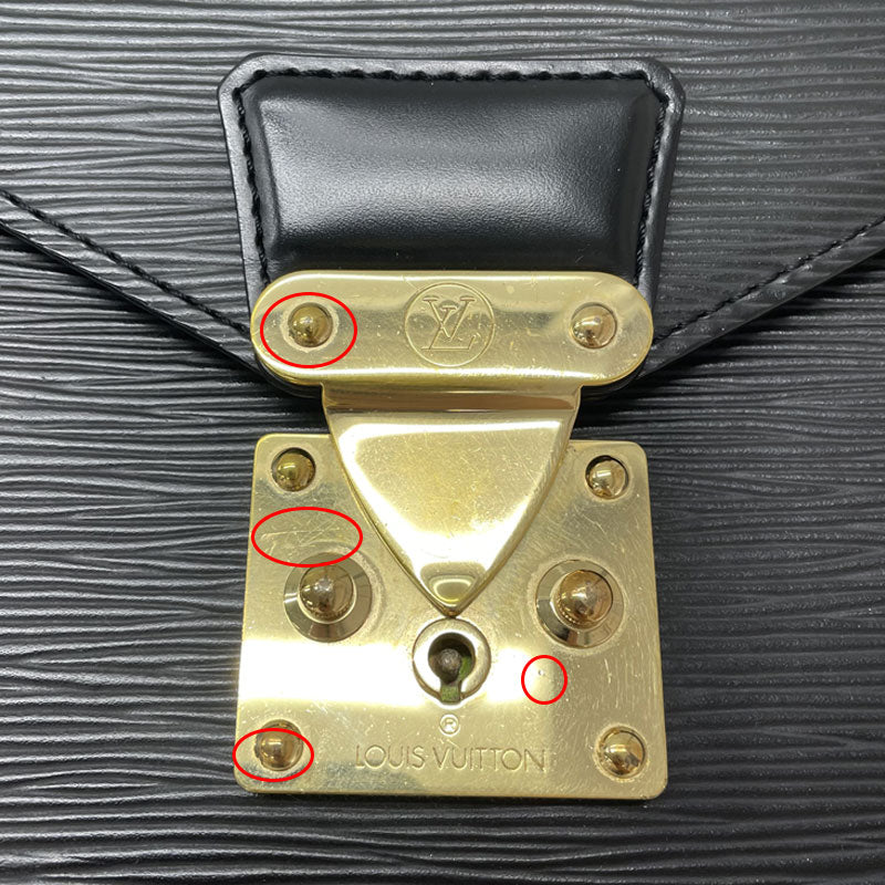LOUIS VUITTON ルイヴィトン エピ ポシェット セリエ ドラゴンヌ セカンドバッグ M52612 ブラック 中古