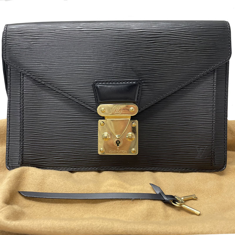 LOUIS VUITTON ルイヴィトン エピ ポシェット セリエ ドラゴンヌ セカンドバッグ M52612 ブラック 中古