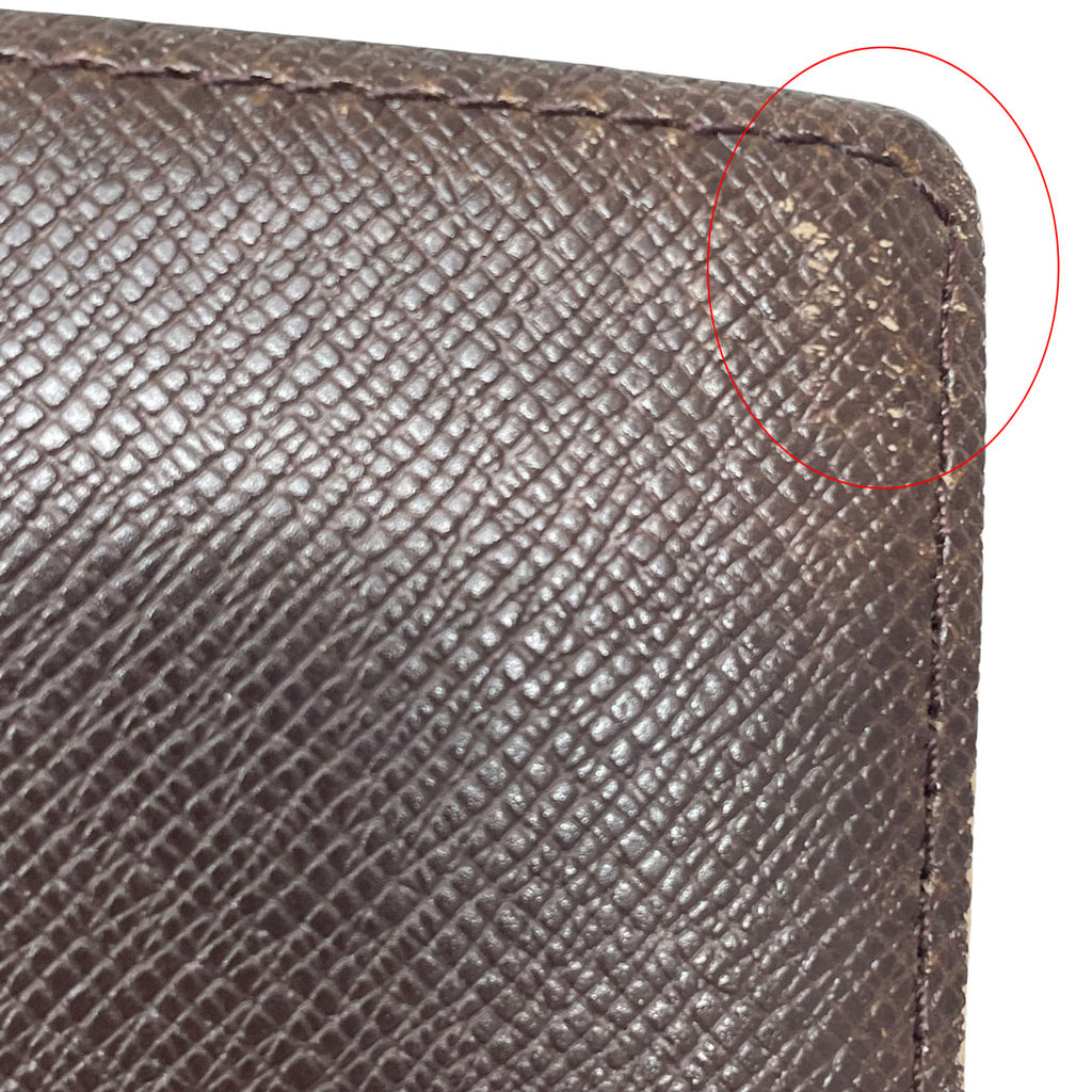 LOUIS VUITTON ルイヴィトン ダミエ アジェンダPM 手帳カバー システム手帳 6穴 R20700 ブラウン 中古
