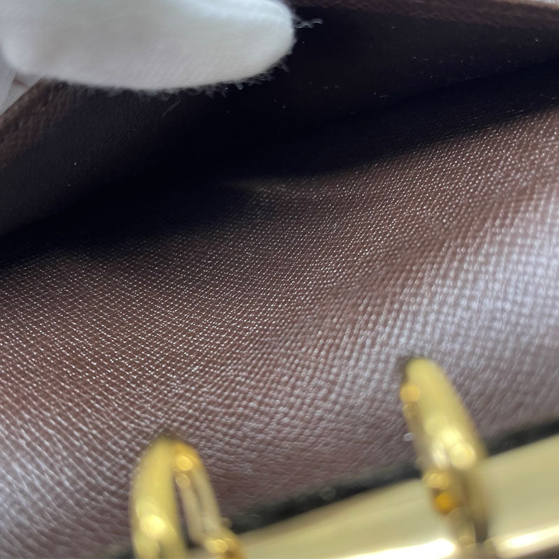LOUIS VUITTON ルイヴィトン ダミエ アジェンダPM 手帳カバー システム手帳 6穴 R20700 ブラウン 中古