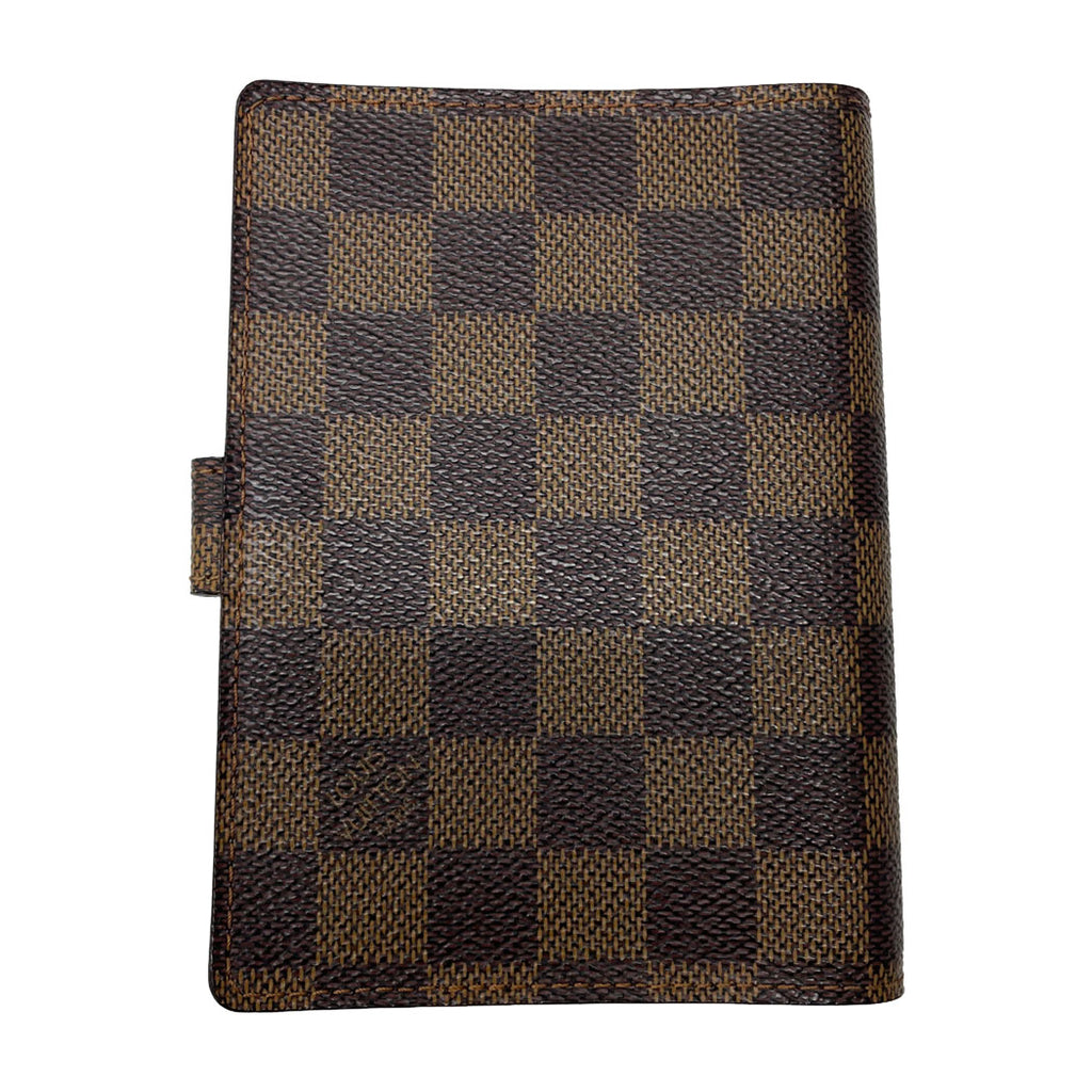 LOUIS VUITTON ルイヴィトン ダミエ アジェンダPM 手帳カバー システム手帳 6穴 R20700 ブラウン 中古