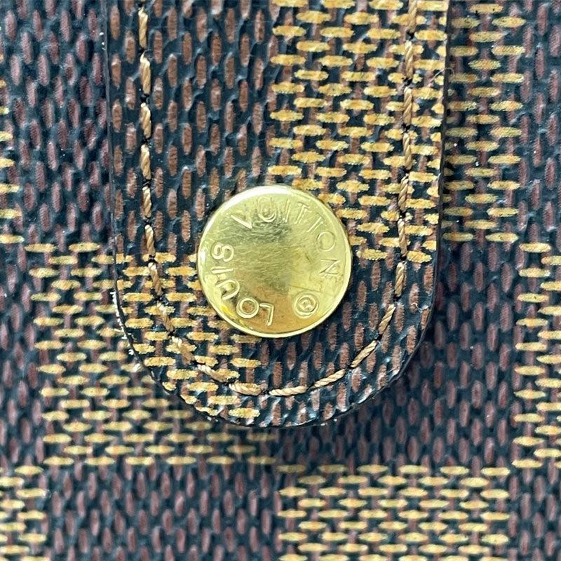 LOUIS VUITTON ルイヴィトン ダミエ アジェンダPM 手帳カバー システム手帳 6穴 R20700 ブラウン 中古