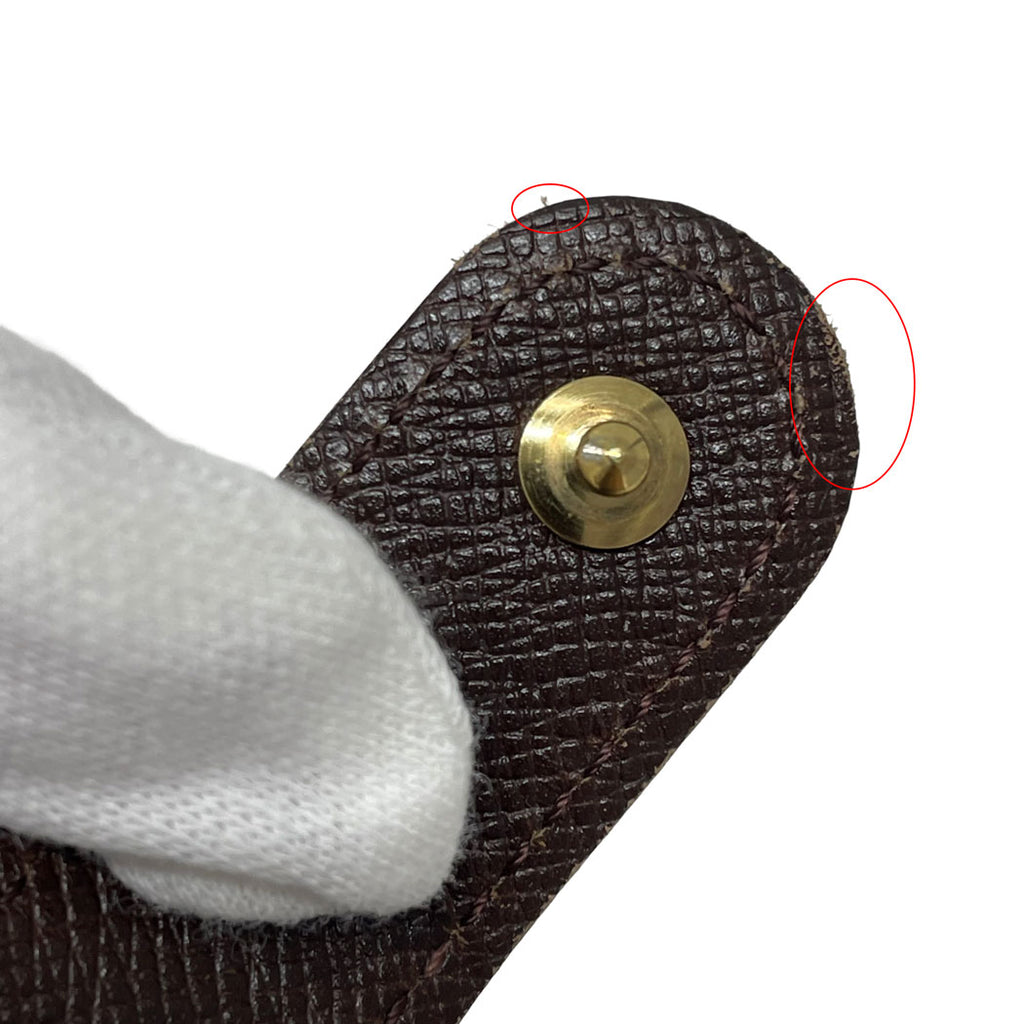 LOUIS VUITTON ルイヴィトン ダミエ アジェンダPM 手帳カバー システム手帳 6穴 R20700 ブラウン 中古
