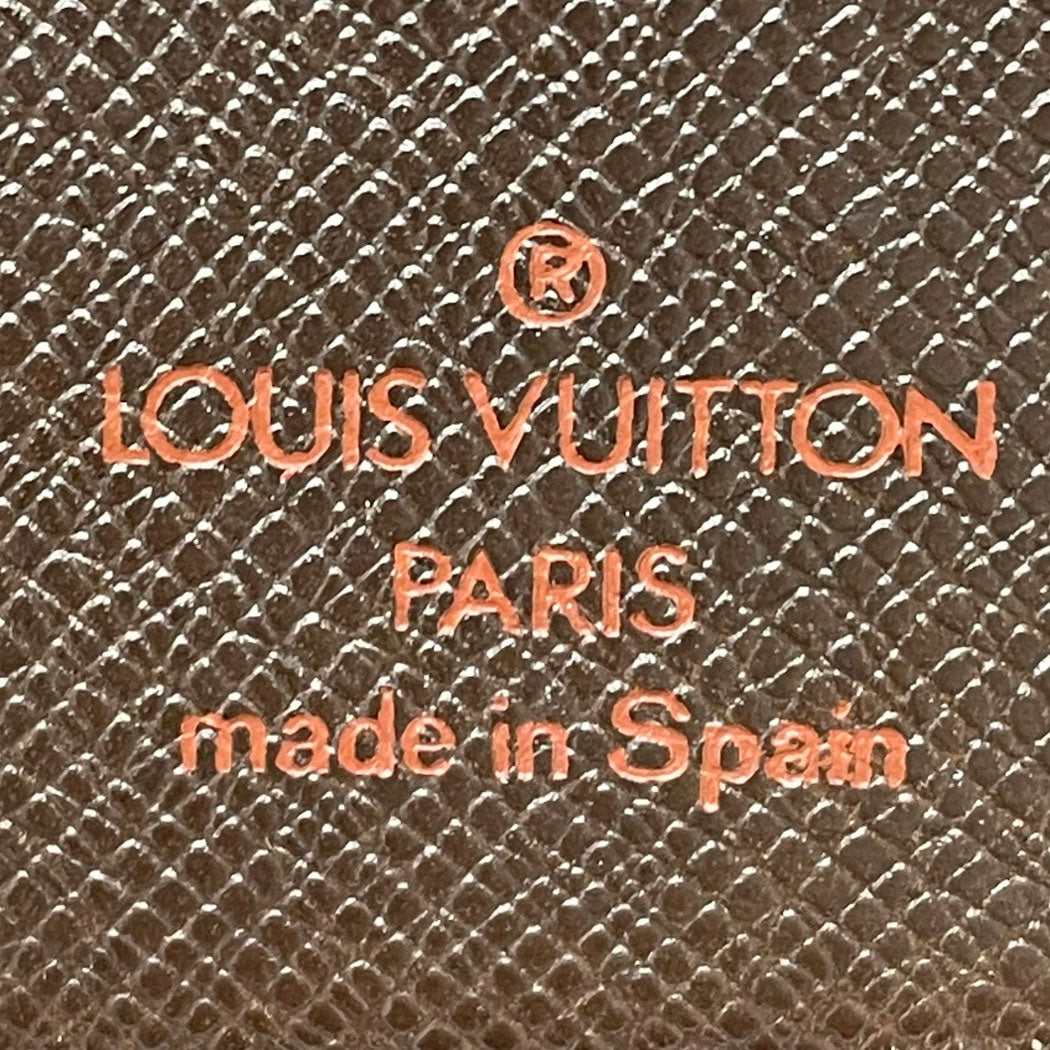 LOUIS VUITTON ルイヴィトン ダミエ アジェンダPM 手帳カバー システム手帳 6穴 R20700 ブラウン 中古