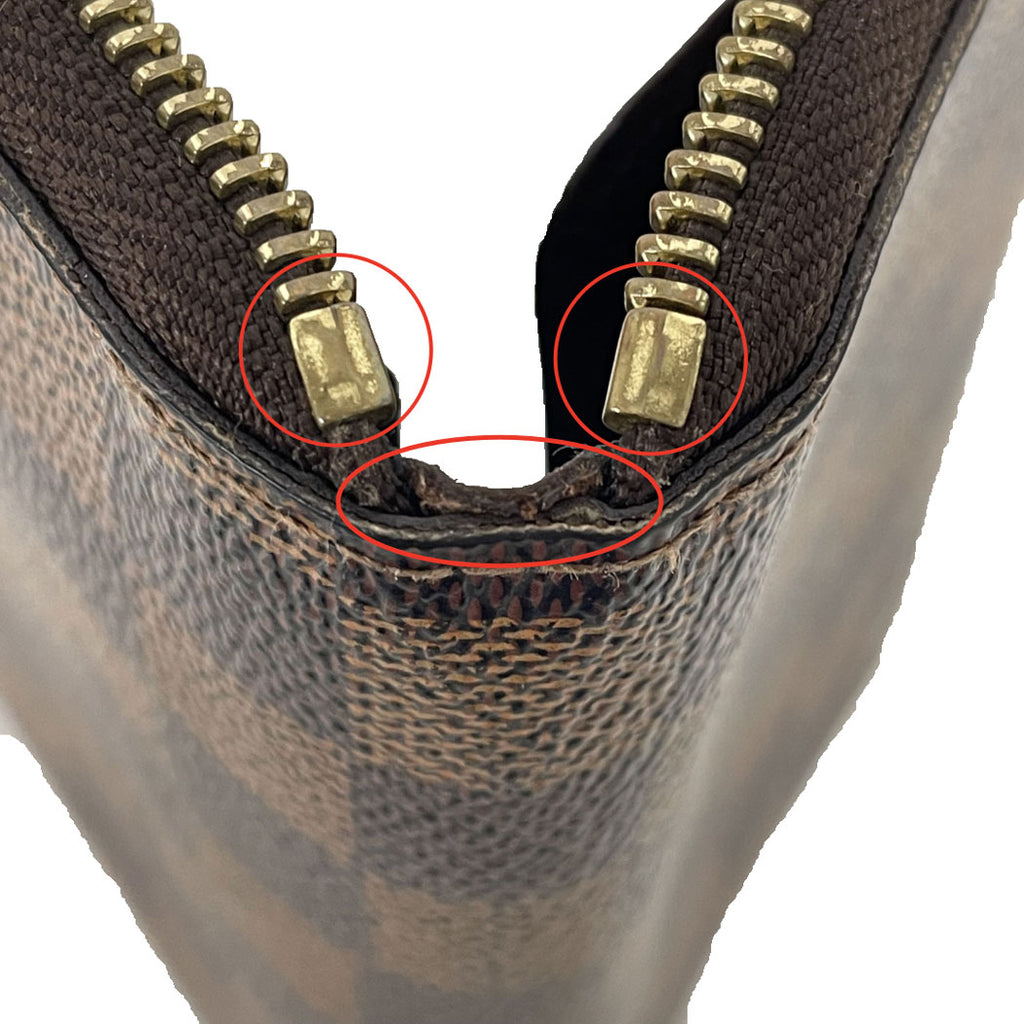 LOUIS VUITTON ルイヴィトン ダミエ ジッピー コンパクト ウォレット ラウンドファスナー財布 N60028 中古