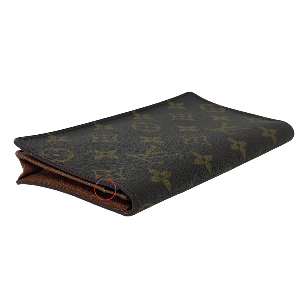 LOUIS VUITTON ルイヴィトン モノグラム ポルト・カルト・クレディ M60825 二つ折り長財布 札入れ カードケース ユニセックス 中古