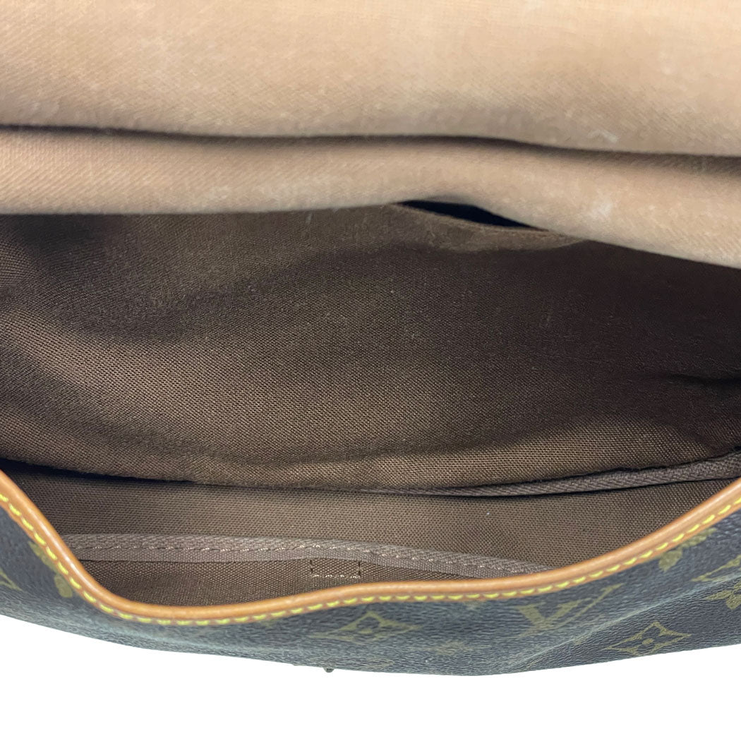 LOUIS VUITTON ルイヴィトン モノグラム ソミュール30 M42256 ショルダーバッグ 斜め掛け ブラウン ユニセックス 中古