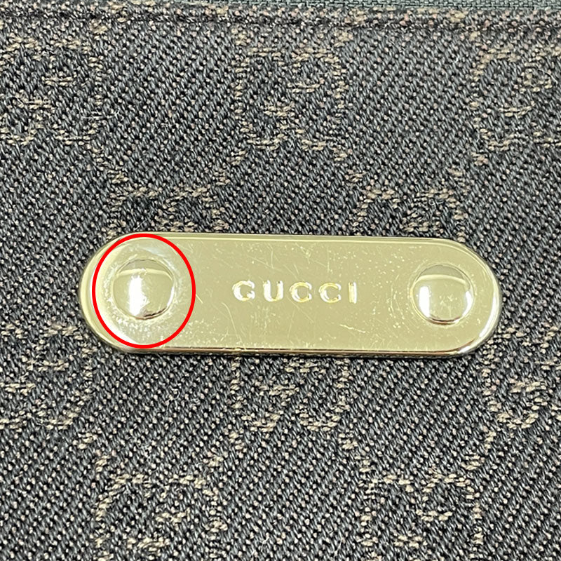 GUCCI グッチ GGキャンバス ショルダーバッグ 190628 ブラック キャンバス×レザー 斜め掛け ユニセックス 中古