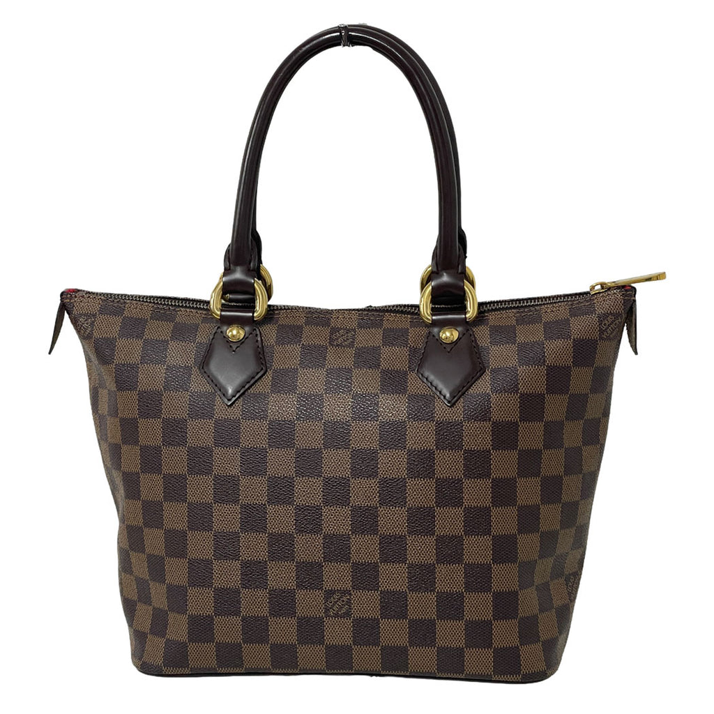 LOUIS VUITTON ルイヴィトン ダミエ サレヤPM N51183 トートバッグ ハンドバッグ ブラウン レディース 中古