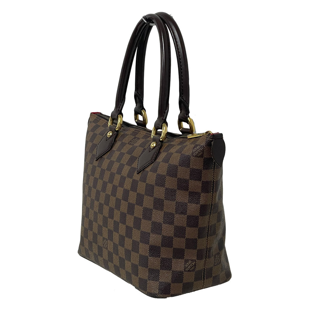 LOUIS VUITTON ルイヴィトン ダミエ サレヤPM N51183 トートバッグ ハンドバッグ ブラウン レディース 中古