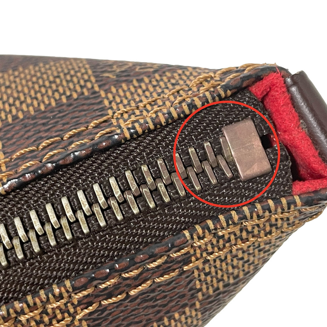 LOUIS VUITTON ルイヴィトン ダミエ サレヤPM N51183 トートバッグ ハンドバッグ ブラウン レディース 中古