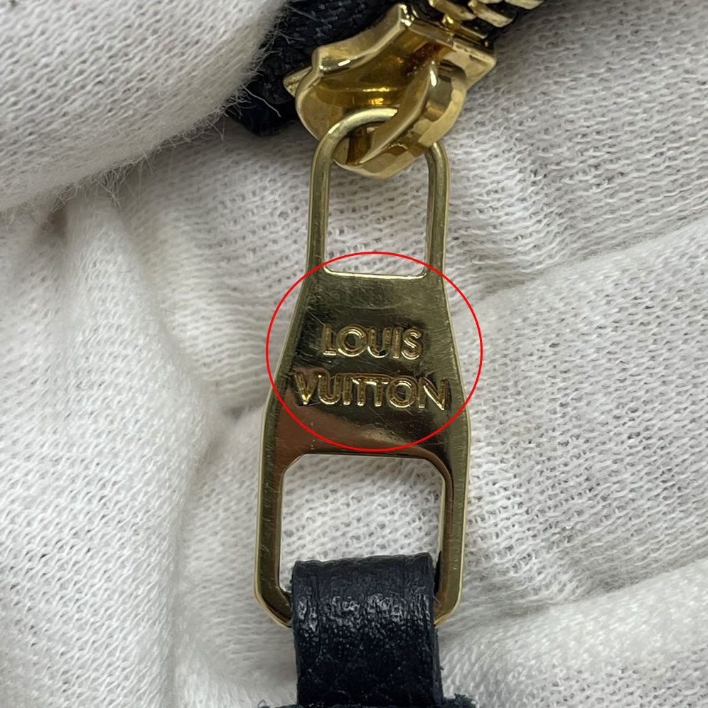 LOUIS VUITTON ルイヴィトン モノグラム アンプラント ポルトフォイユ エミリー M60490 長財布 ネイビー ゴールド金具 レザー レディース 中古