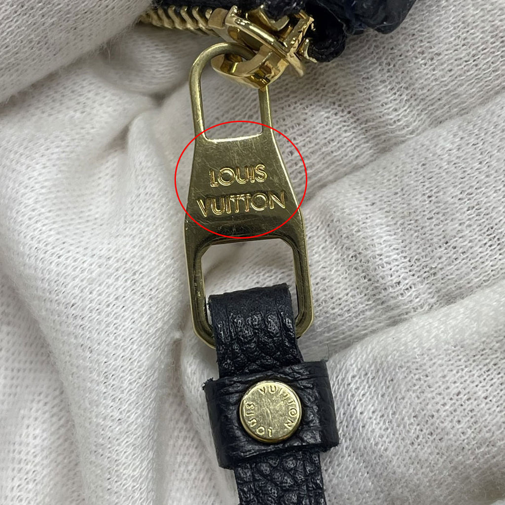 LOUIS VUITTON ルイヴィトン モノグラム アンプラント ポルトフォイユ エミリー M60490 長財布 ネイビー ゴールド金具 レザー レディース 中古