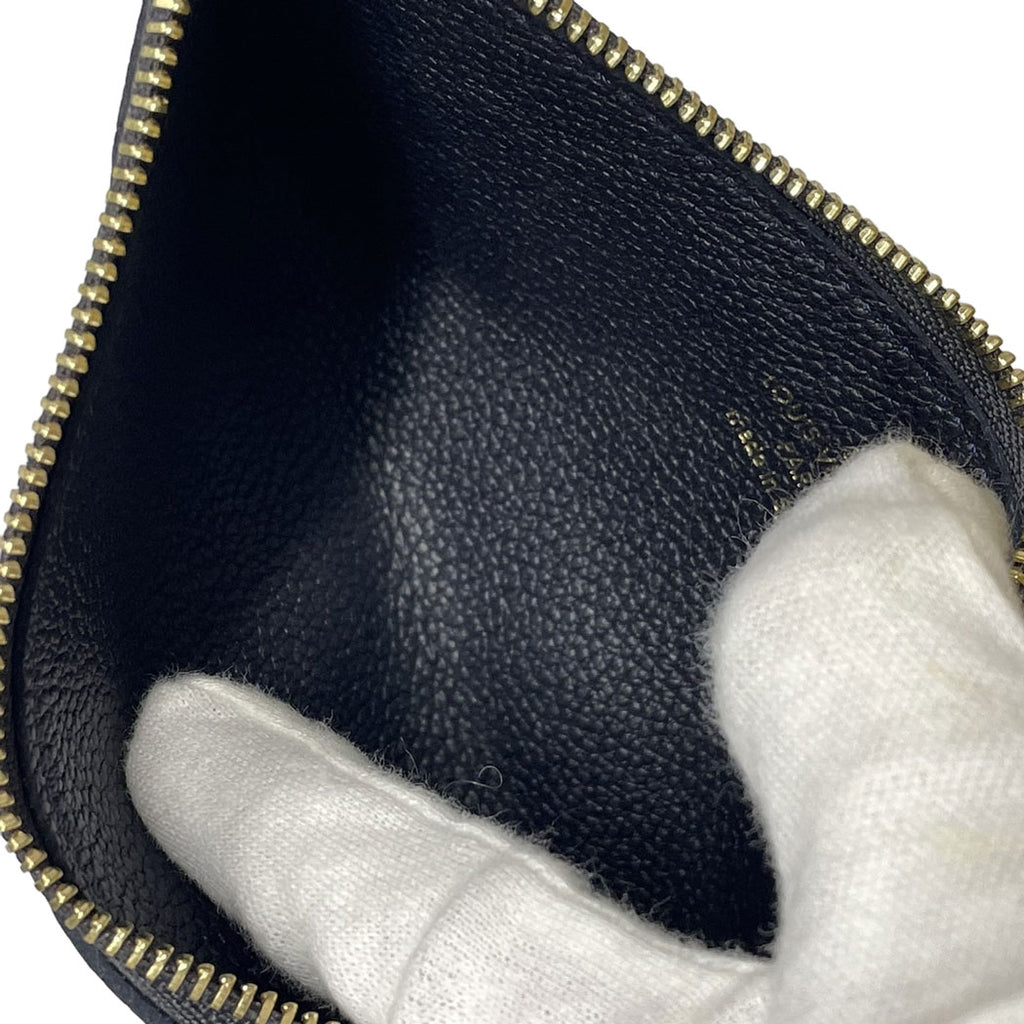 LOUIS VUITTON ルイヴィトン モノグラム アンプラント ポルトフォイユ エミリー M60490 長財布 ネイビー ゴールド金具 レザー レディース 中古
