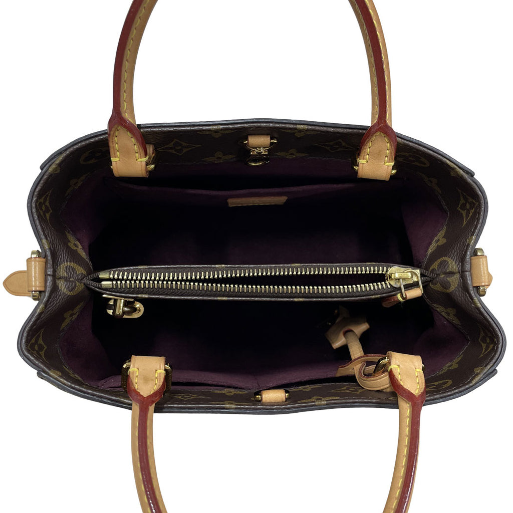 LOUIS VUITTON ルイヴィトン モノグラム モンテーニュBB M41055 2WAY ハンドバッグ ショルダーバッグ トートバッグ ブラウン ゴールド金具 レディース 中古