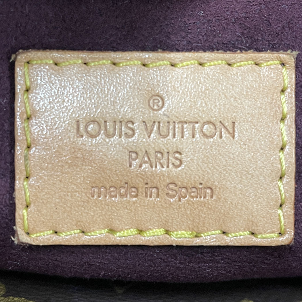 LOUIS VUITTON ルイヴィトン モノグラム モンテーニュBB M41055 2WAY ハンドバッグ ショルダーバッグ トートバッグ ブラウン ゴールド金具 レディース 中古
