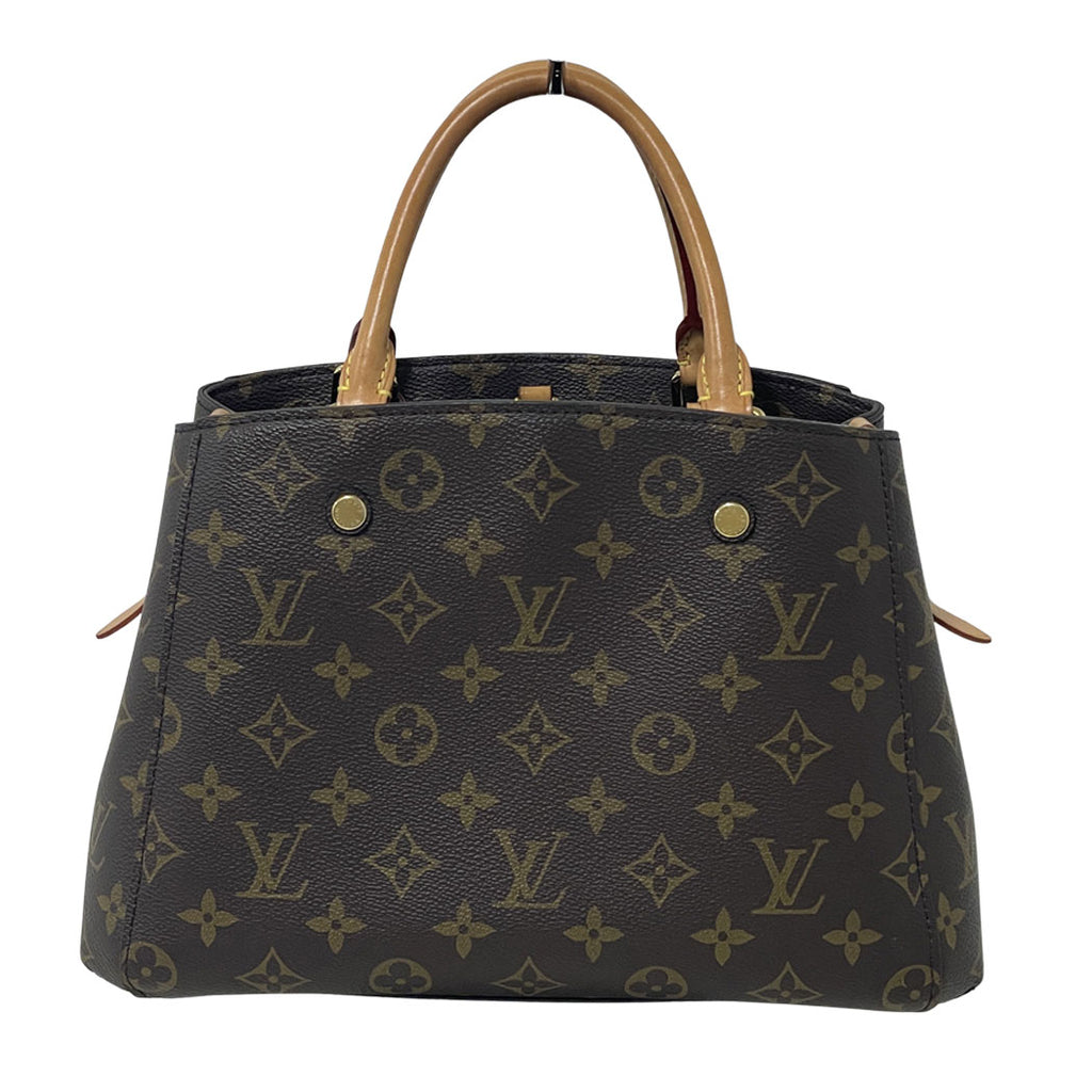 LOUIS VUITTON ルイヴィトン モノグラム モンテーニュBB M41055 2WAY ハンドバッグ ショルダーバッグ トートバッグ ブラウン ゴールド金具 レディース 中古
