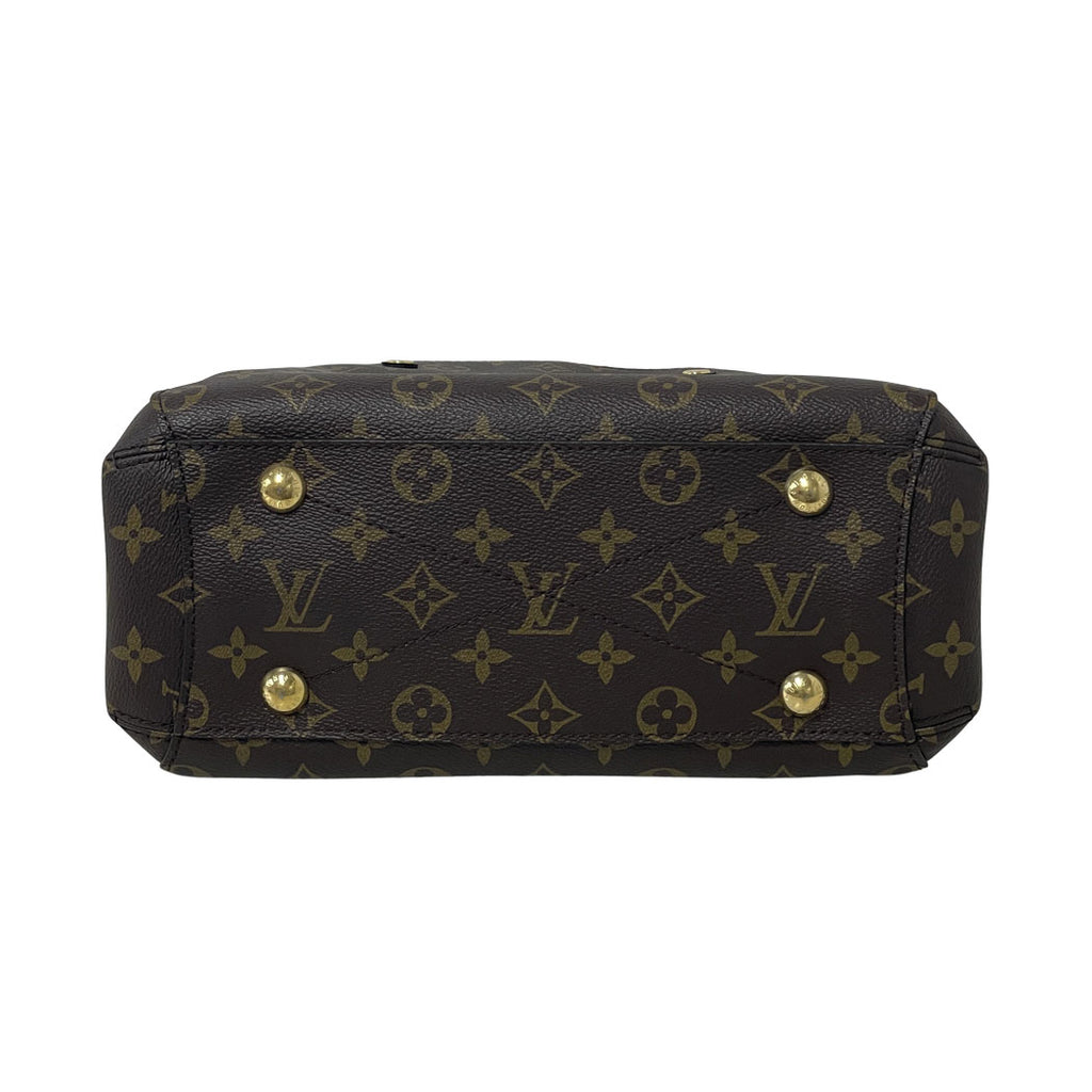 LOUIS VUITTON ルイヴィトン モノグラム モンテーニュBB M41055 2WAY ハンドバッグ ショルダーバッグ トートバッグ ブラウン ゴールド金具 レディース 中古