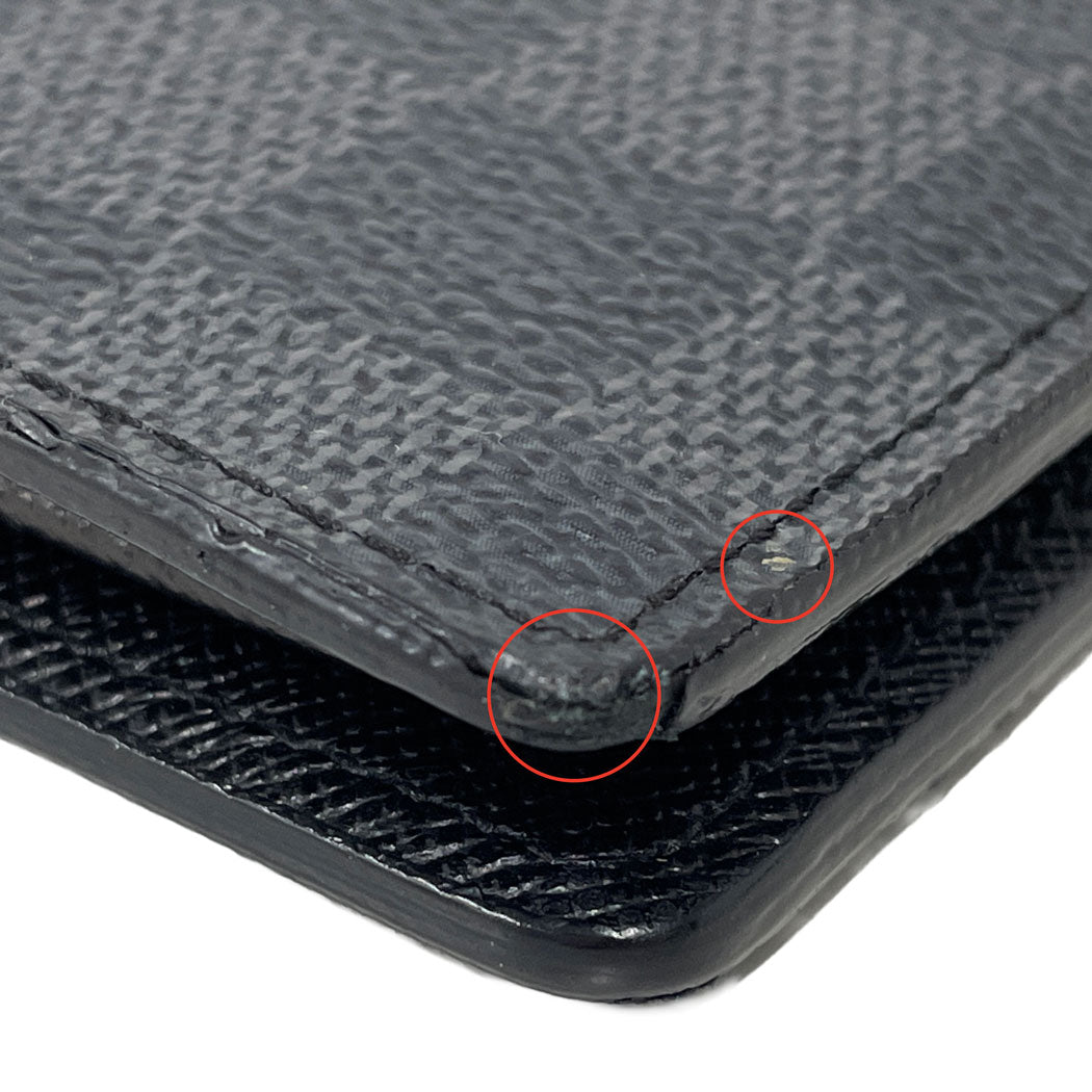 LOUIS VUITTON ルイヴィトン ダミエ・グラフィット キャンバス ポルトフォイユ・ブラザ 長財布 N62665 メンズ 中古